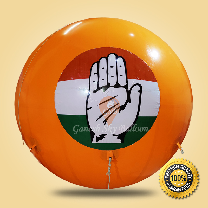 Congress Party Election Advertising Balloon, 10 Feet Hydrogen Balloons