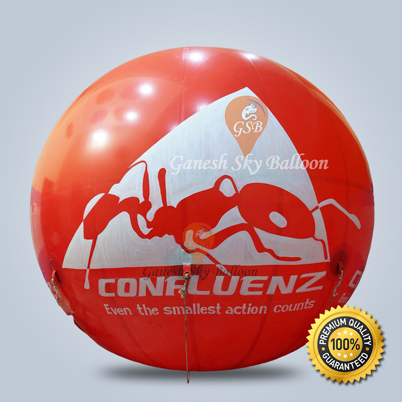 10 Feet Red Color Advertising Sky Balloon, Hydrogen Balloons