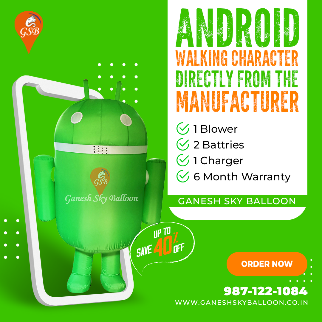 Android Advertising Inflatable Walking Characater