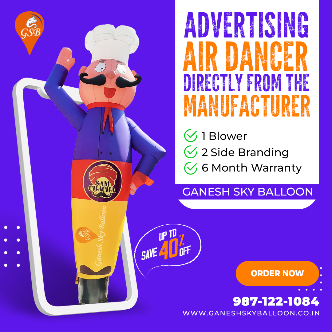 Sam Chacha Advertising Air Dancer by Ganesh Sky Balloon